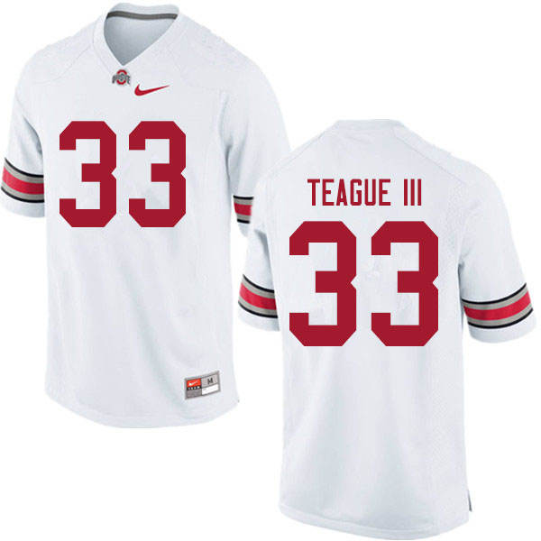 Ohio State Buckeyes #33 Master Teague III College Football Jerseys Sale-White